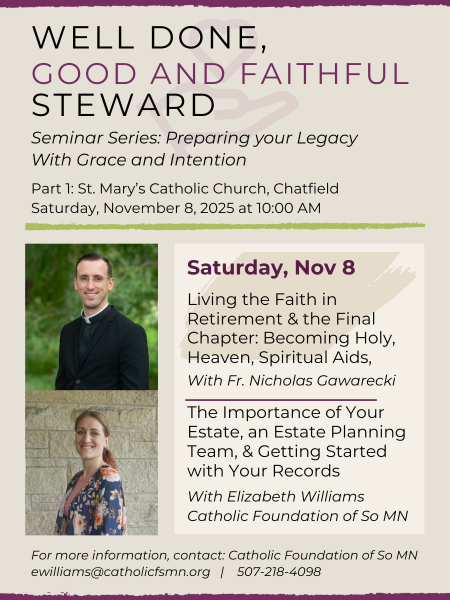 Legacy Seminar Part 1 in Chatfield MN